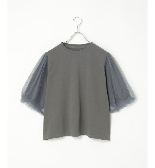 VENCE share style「チュールスリーブTシャツ」|Tシャツ・カットソー|