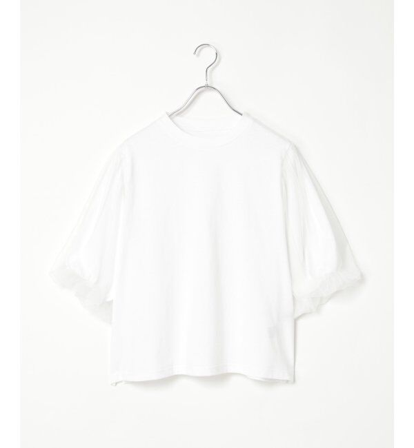 VENCE share style「チュールスリーブTシャツ」|Tシャツ・カットソー|