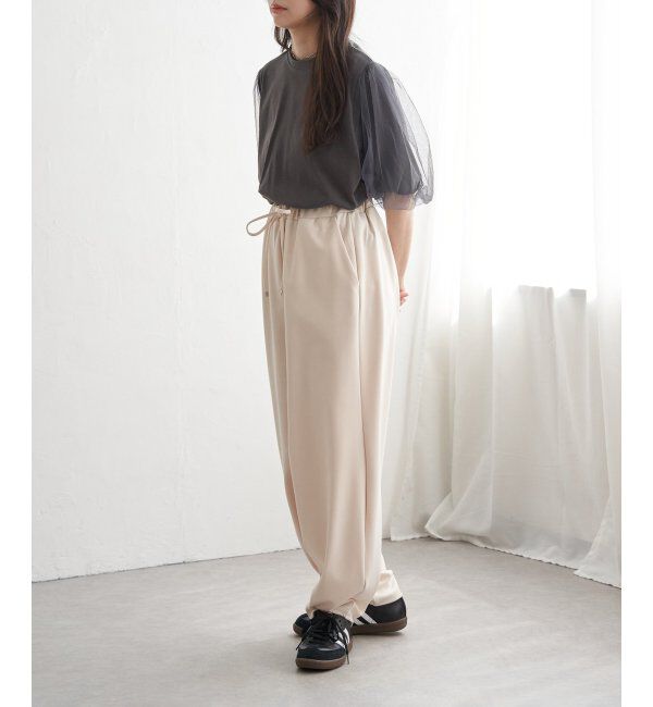 VENCE share style「チュールスリーブTシャツ」|Tシャツ・カットソー|