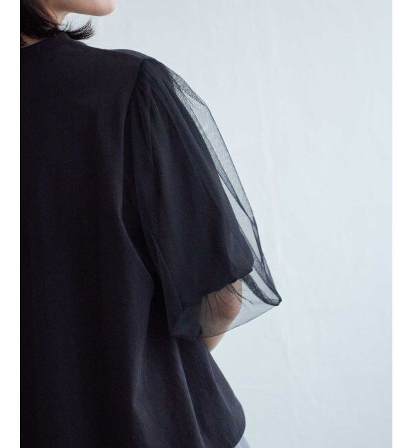 VENCE share style「チュールスリーブTシャツ」|Tシャツ・カットソー|