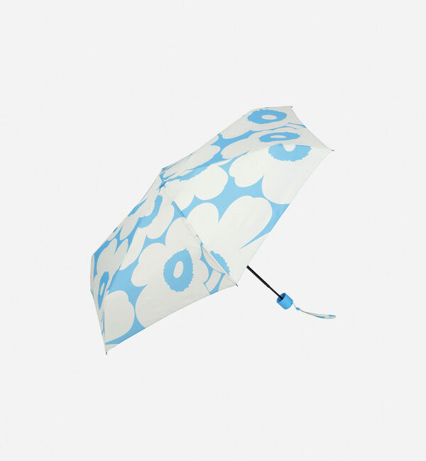 Marimekko「Mini Manual Unikko 折りたたみ傘」|傘|オフホワイト&times;ブルー