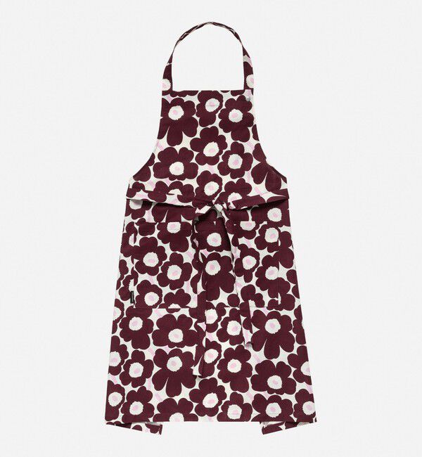 Marimekko「【日本限定】Mini Unikko エプロン」|その他|ブラウン&times;ピンク
