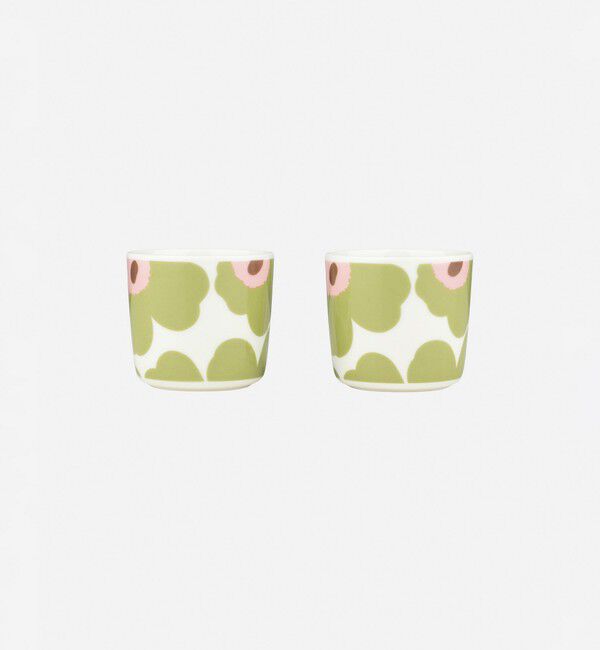 Marimekko「【日本限定・オンライン限定】Unikko コーヒーカップセット（ハンドルなし）200ml」|その他|ﾗｲﾄｸﾞﾘｰﾝ&times;ﾗｲﾄﾋﾟﾝｸ
