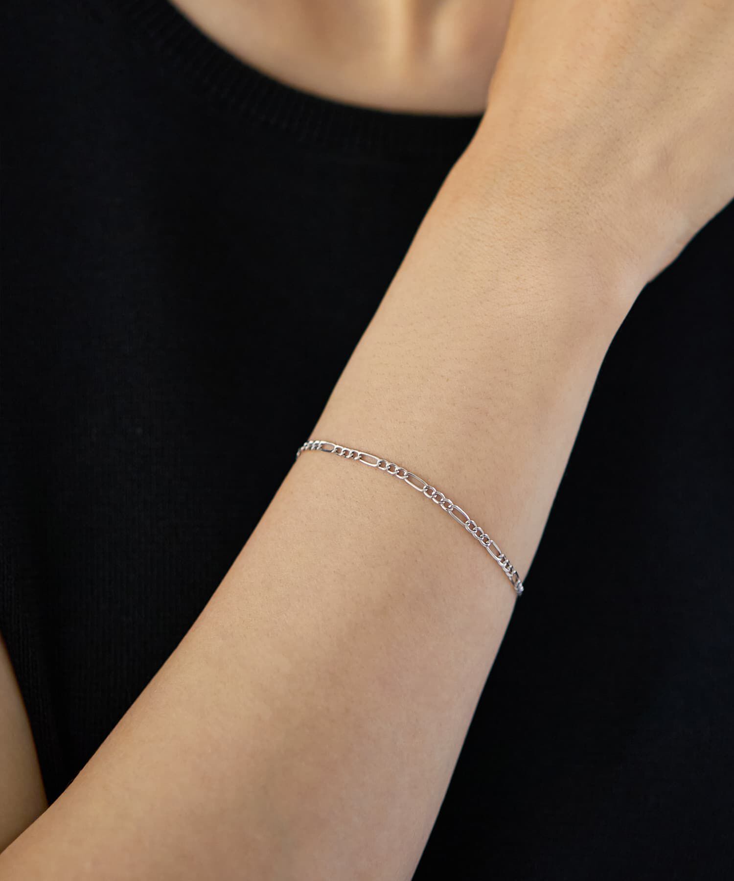 STYLE DELI「K10フィガロチェーンブレスレット」|ブレスレット・バングル|ホワイトゴールド