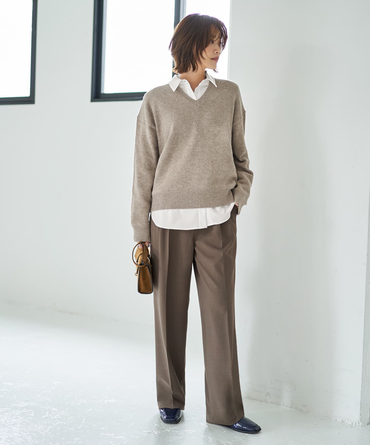 STYLE DELI「着やすいVネックニットトップス」|ニット・セーター|