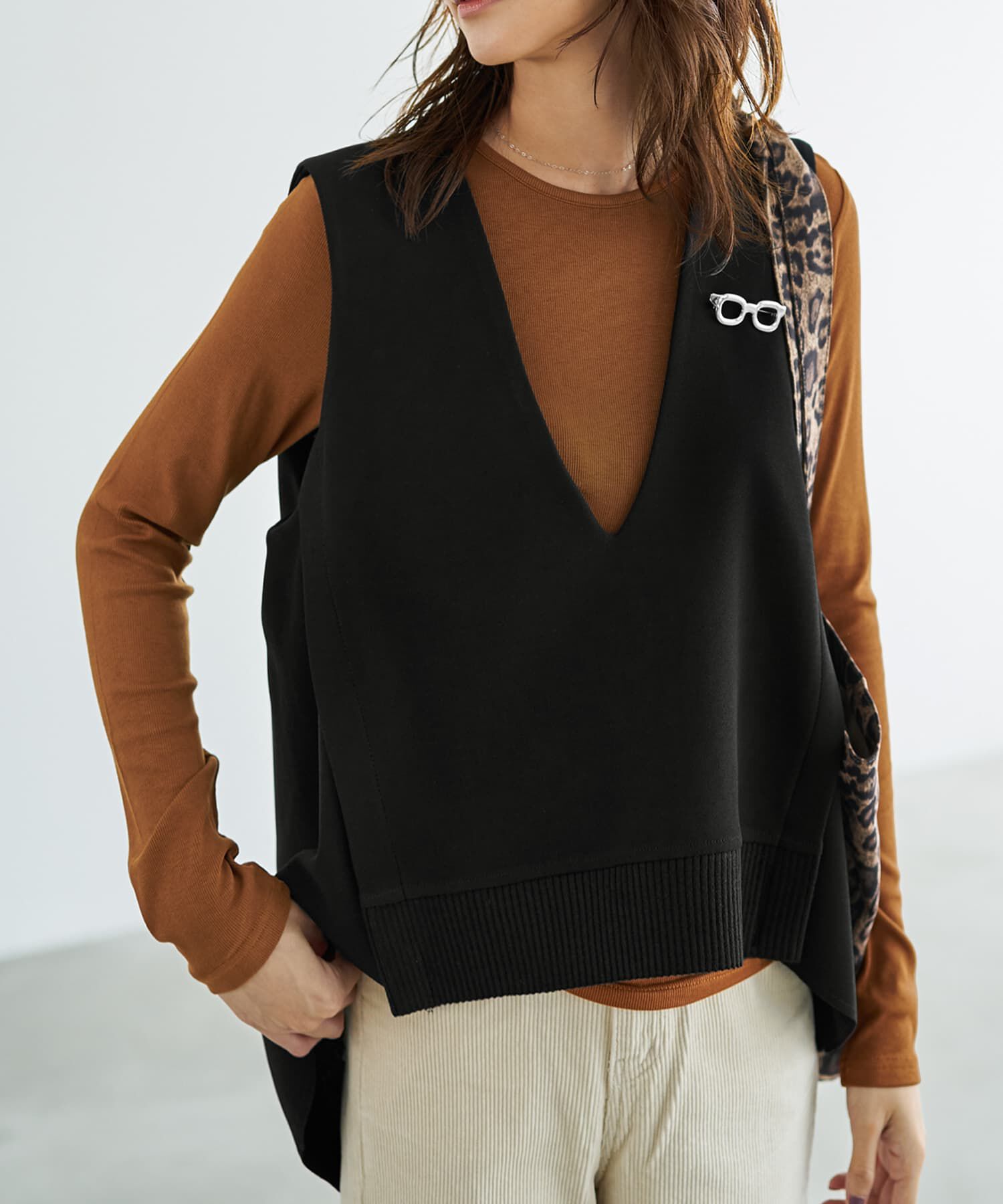 STYLE DELI「ぽってりメガネブローチ」|ブローチ・コサージュ|