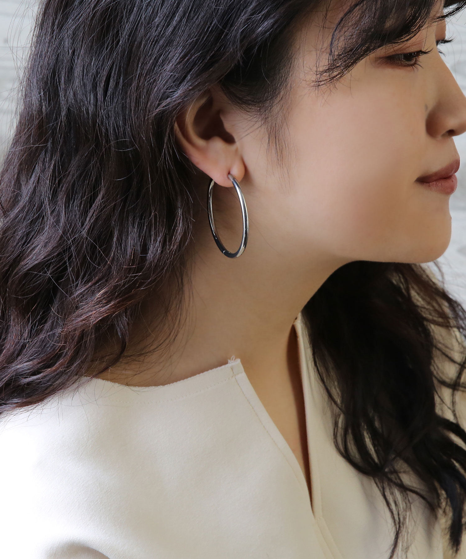 colleca la「[stainless]45mm・ベーシックフープピアス〈金属アレルギー対応〉」|ピアス|