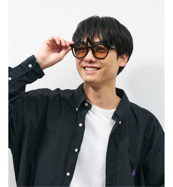  「【WEB限定】ウェリントン型 サングラス | 軽量 カラーレンズ トレンド 紫外線対策 UVカット 大きめサイズ」|サングラス|