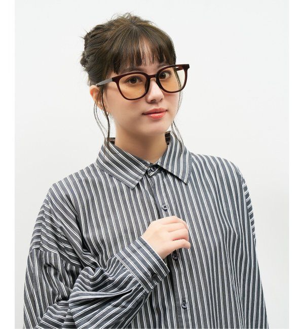  「【WEB限定】ウェリントン型 サングラス | 軽量 カラーレンズ トレンド 紫外線対策 UVカット 大きめサイズ」|サングラス|