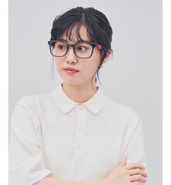  「ウェリントン型 メガネ【SNAP GRIP搭載】 スポーツ 運動用｜ズレ落ち防止｜伊達メガネ  レンズ交換券付」|メガネ|