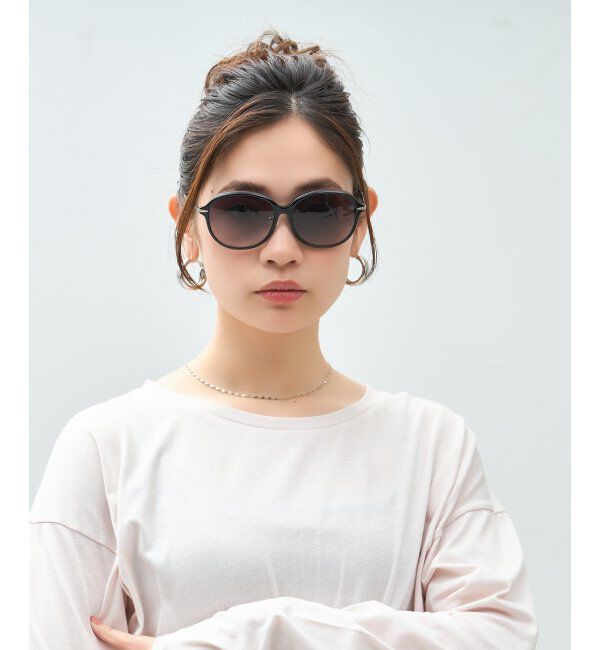  「Zoff meets LISA LARSON｜ラウンド型 サングラス｜リサ・ラーソン｜紫外線防止 UVカット｜ユニセックス」|サングラス|ブラック