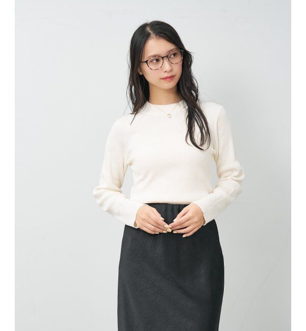  「MAQuillAGE(マキアージュ) コラボ｜ 血色感 メガネ | 中顔面短縮みえ メイク 大人可愛い レンズ交換券付」|メガネ|