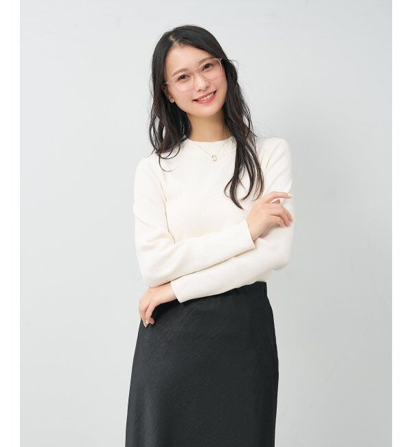  「MAQuillAGE(マキアージュ) コラボ｜ 血色感 メガネ | 中顔面短縮みえ メイク 大人可愛い レンズ交換券付」|メガネ|