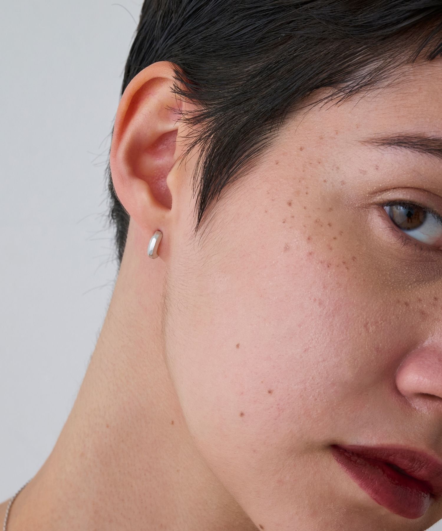 JUPITER「【SV・片耳】ミニマルフープピアス/ニッケルフリー/金属アレルギー対応　シルバー」|ピアス|