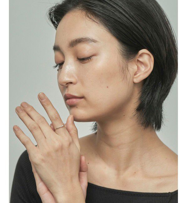 Jouete「K10WG レイヤー ダイヤモンド リング」|リング|