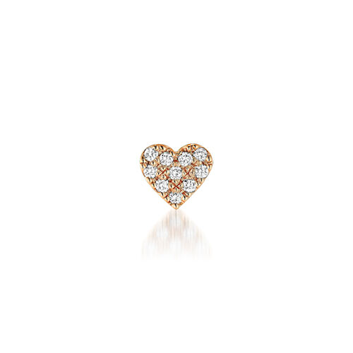 STAR JEWELRY「DIAMOND HEART」|ピアス|ローズゴールド