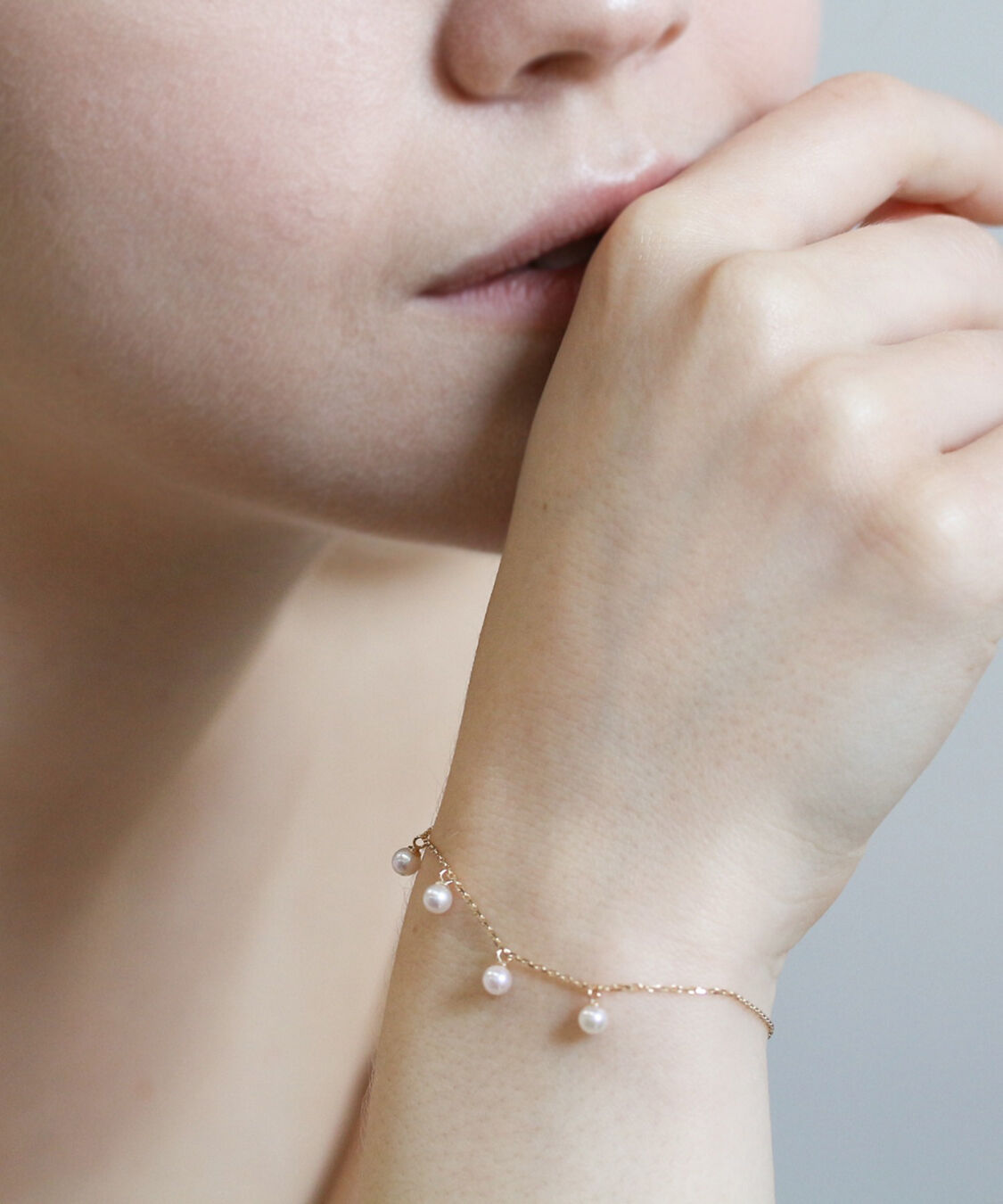  「K10YG/PG アコヤパール ブレスレット」|ブレスレット・バングル|