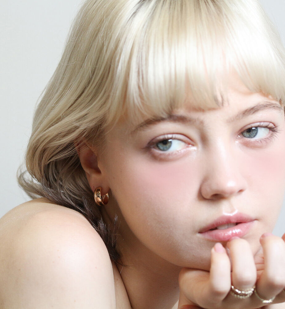  「ゴールド スナップ フープ ピアス | K10YG」|ピアス|