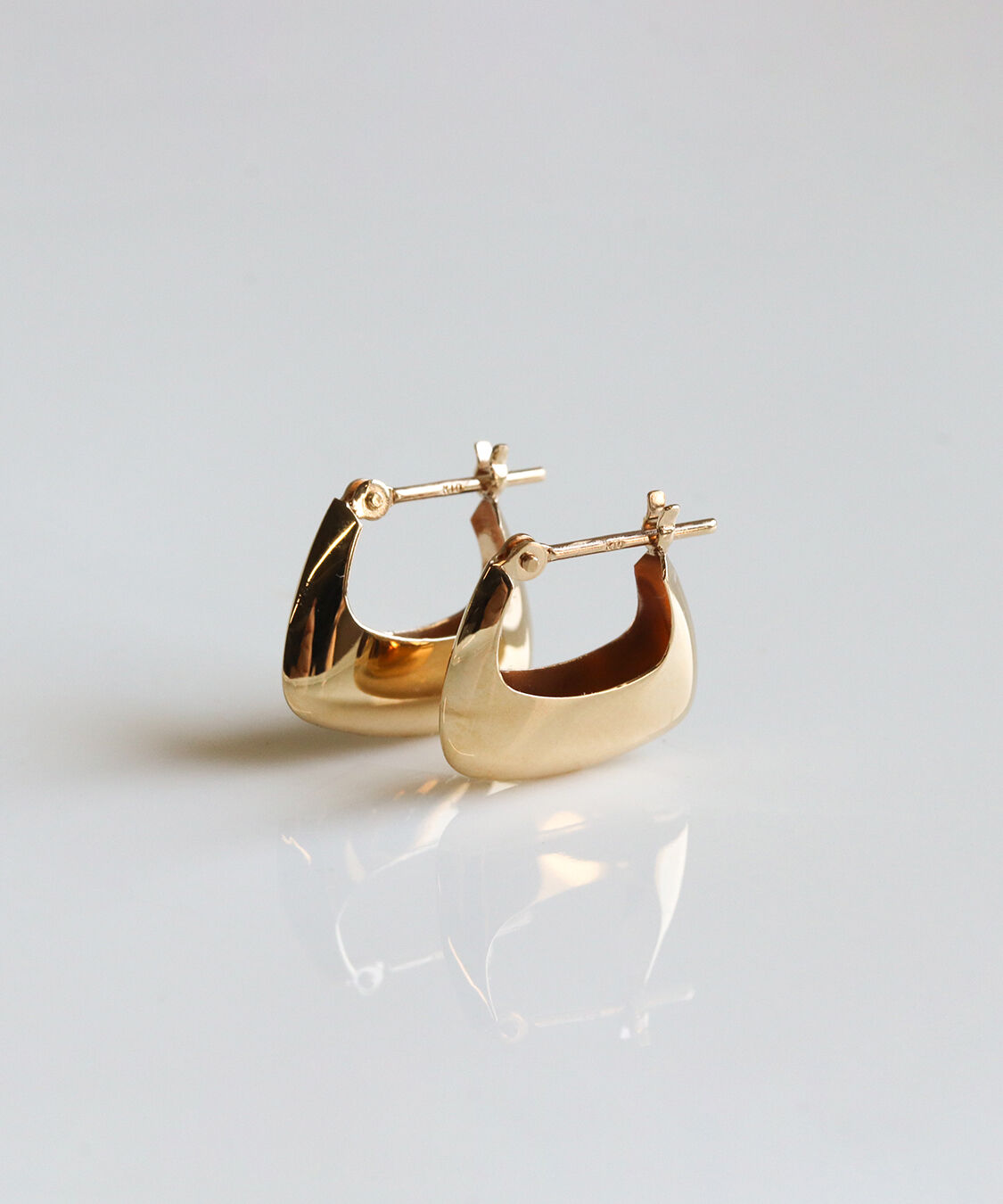  「ゴールド スナップ フープ ピアス S | K10YG」|ピアス|