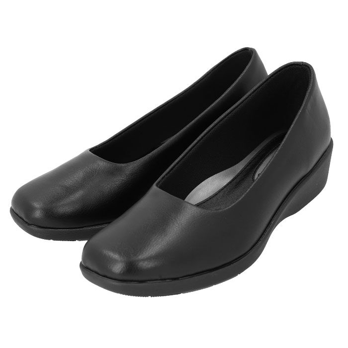 BACKYARD FAMILY「ローヒール パンプス 黒 通販 ストレッチ フォーマル ヒール? フィット 歩きやすい 快適 3E」|パンプス|