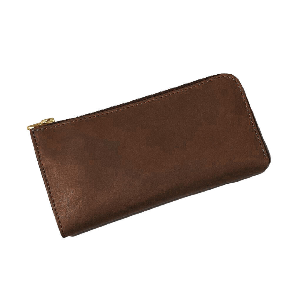 BACKYARD FAMILY「栃木レザー 長財布 メンズ 通販 財布 ロングウォレット 本革 レザー 革 牛革 L字ファスナー」|財布|ブラウン1