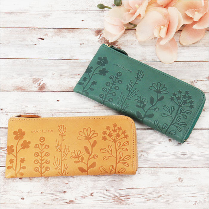 BACKYARD FAMILY「ズッケロ 財布 55433 zucchero 通販 長財布 長サイフ 花柄デザインL字長財布 本革」|財布|