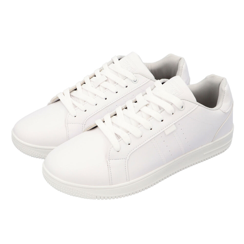 BACKYARD FAMILY「スニーカー メンズ 白黒 通販 軽量 軽い 通学 通勤 運動靴 通学靴 高校生 中学生 おしゃれ」|スリッポン|ホワイト1