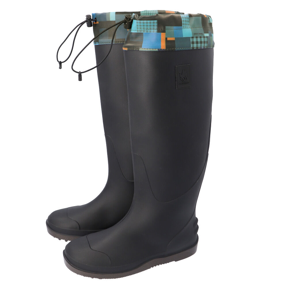 BACKYARD FAMILY「長靴 メンズ 通販 レインブーツ ロング レインシューズ ソフト スパイク スパイクブーツ」|その他|ブラック1