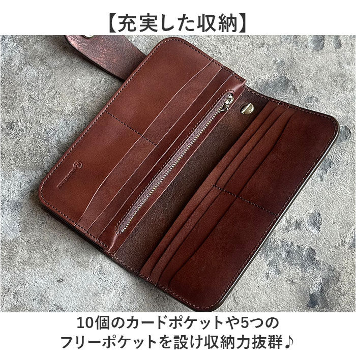 BACKYARD FAMILY「長財布 メンズ 本革 通販 日本製 財布 かぶせ蓋 ライダースウォレット 牛革 レザー 革財布」|財布|