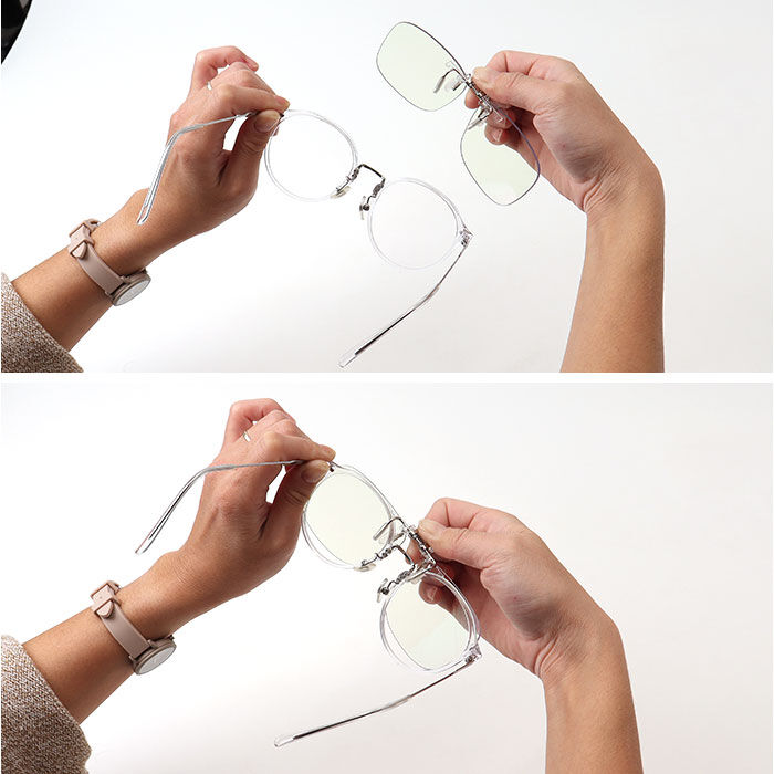 BACKYARD FAMILY「ナイトグラス LED クリアジャケット 通販 日本製 クリップオン 夜用サングラス」|サングラス|