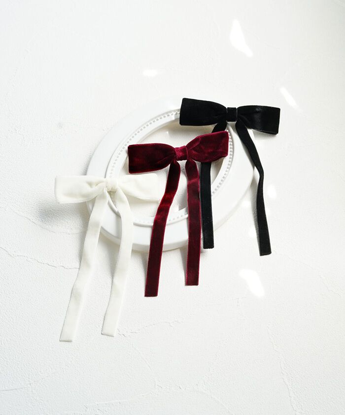 BACKYARD FAMILY「Rora バレッタ キッズ 通販 マールン ベルベット 髪飾り 髪どめ 髪留め リボン 大きめ」|その他|