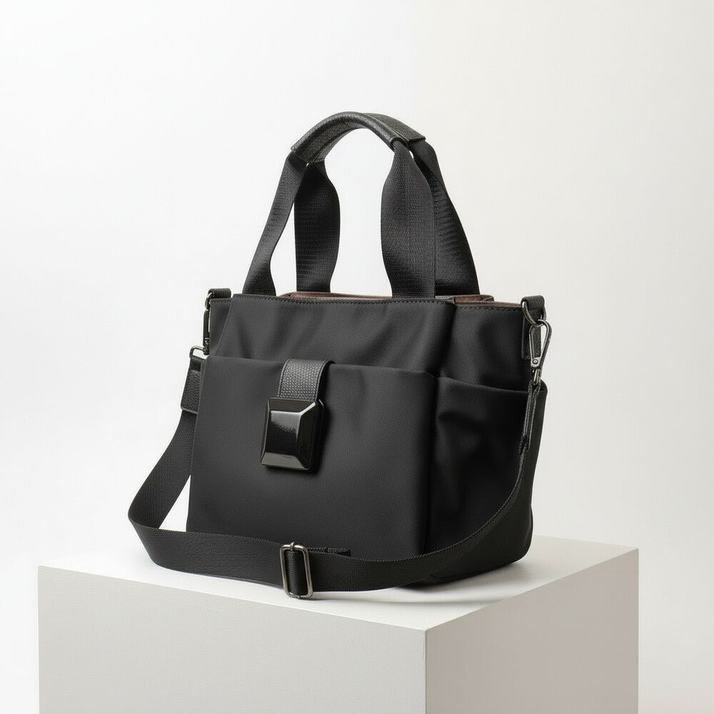 BACKYARD FAMILY「ラムモード トートバッグ 2Way 通販 ナイロンバッグ トートバック トート 手提げ」|トートバッグ|ブラック1