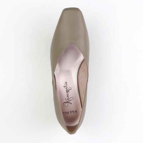 銀座かねまつ「LSFC2630SHPOAK 【本革】【防水】アクアベルスクエアトゥパンプス」|パンプス|