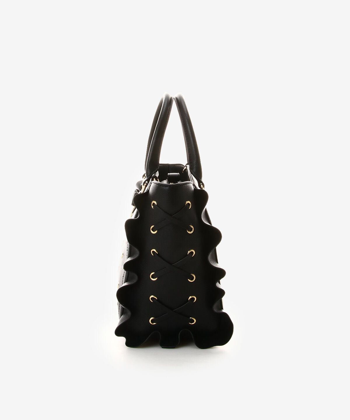 Samantha Vega「サイドレースアップリボンビジューフラッター」|ハンドバッグ|