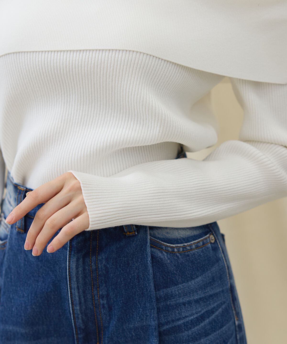 アンドクチュール「オフショルニットプルオーバー」|ニット・セーター|