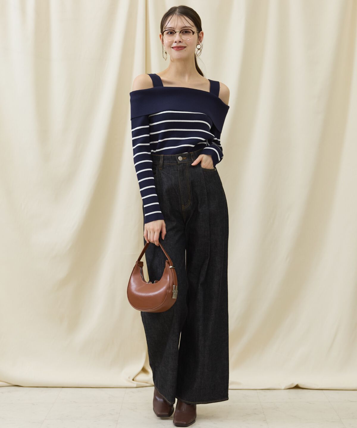 アンドクチュール「オフショルニットプルオーバー」|ニット・セーター|