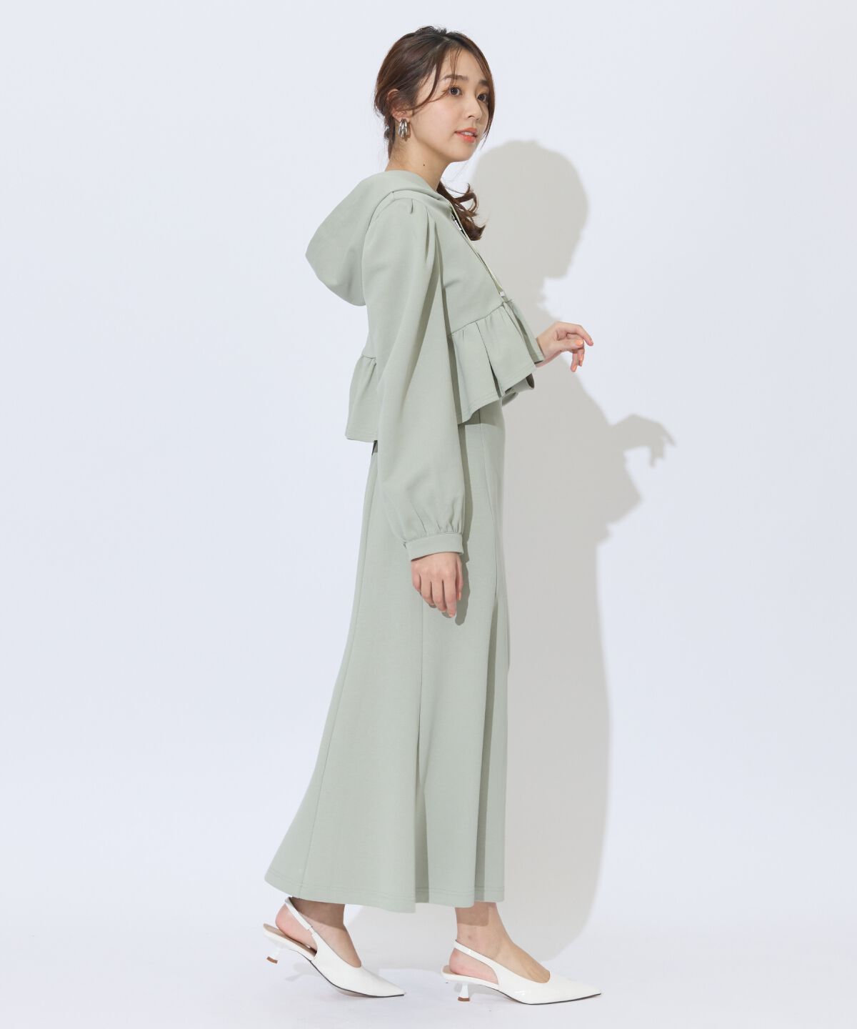 アンドクチュール「ペプラムパーカーセットアップ」|ワンピース|