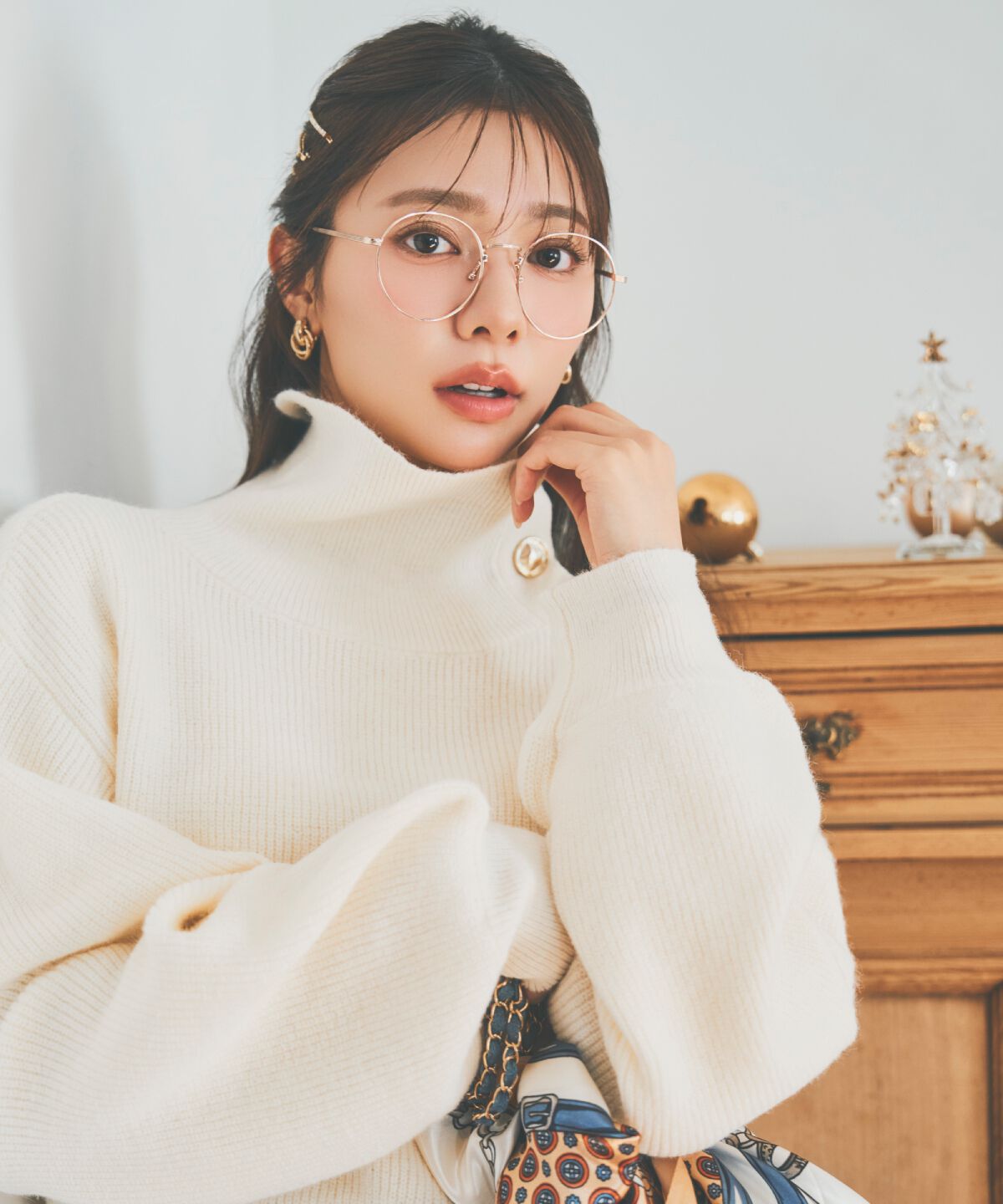 アンドクチュール「ショルダーボタンマルチウェイニットプルオーバー」|ニット・セーター|