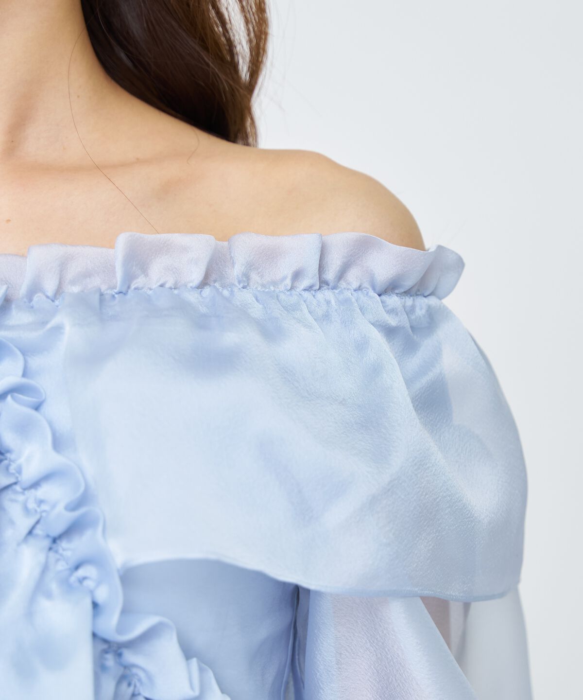 アンドクチュール「フリルクロスシアーブラウス」|シャツ・ブラウス|