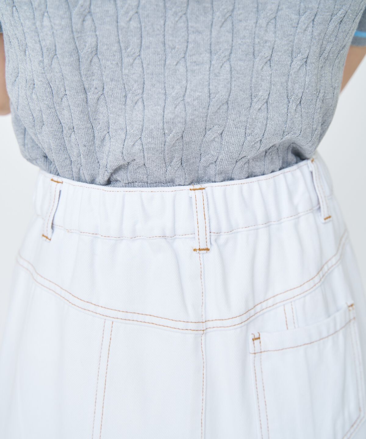 アンドクチュール「チュール切替デニムスカート」|スカート|