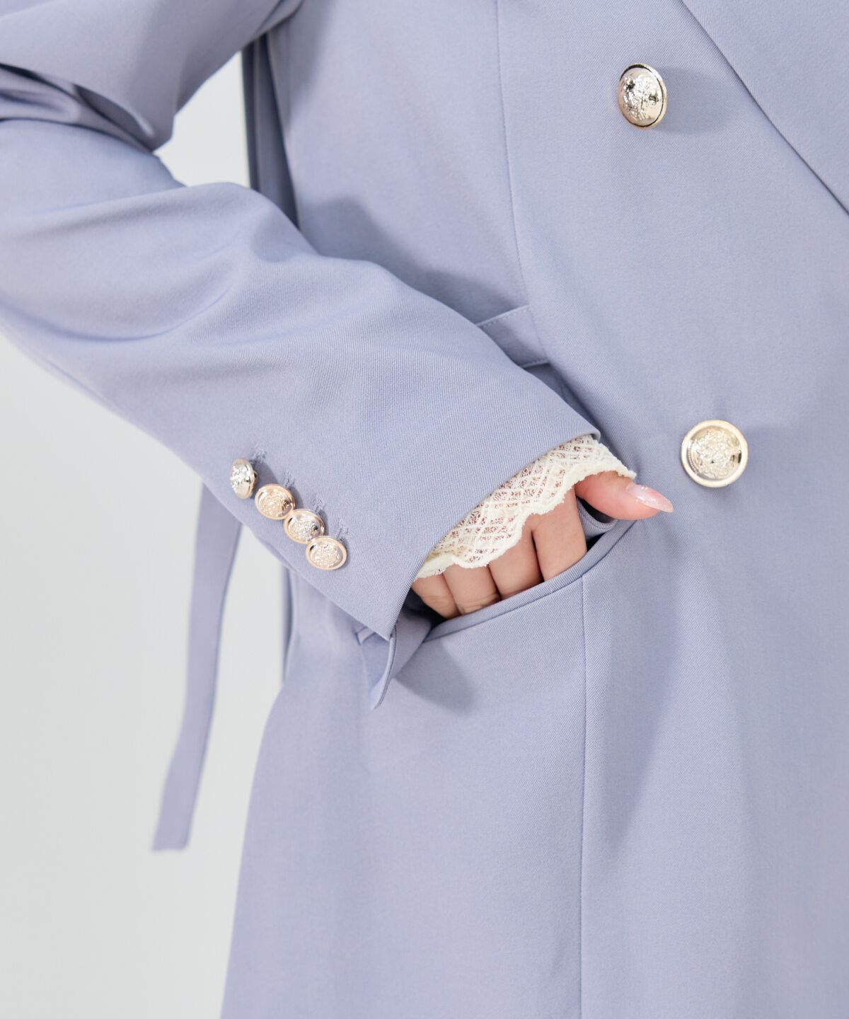 REDYAZEL「サイドベルトダブルジャケット」|テーラードジャケット|