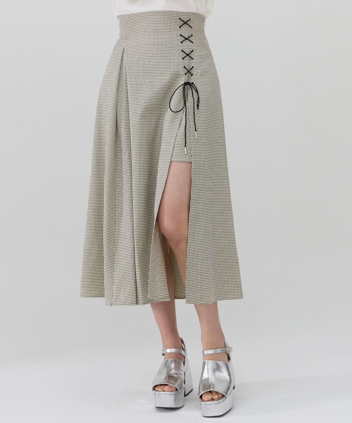 REDYAZEL「スピンドルスリットロングスカートスカート」|フレア|