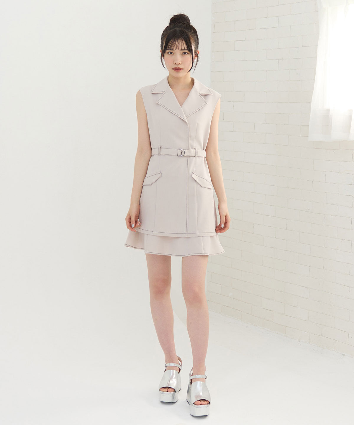 REDYAZEL「レイヤードライクミニワンピース」|ワンピース|