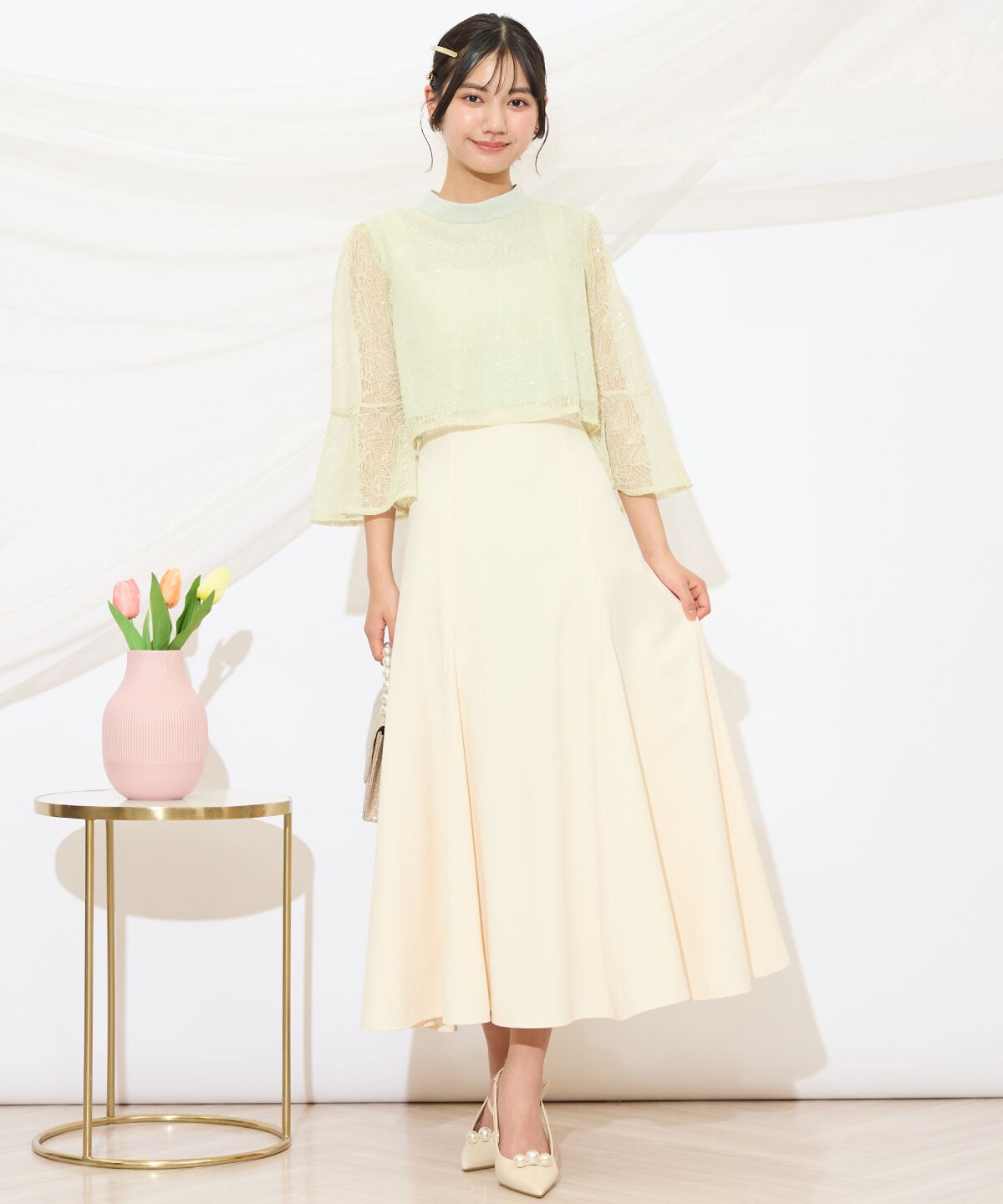 WILLSELECTION「バックレースアップワンピース」|ドレス|ﾗｲﾄﾍﾞｰｼﾞｭ