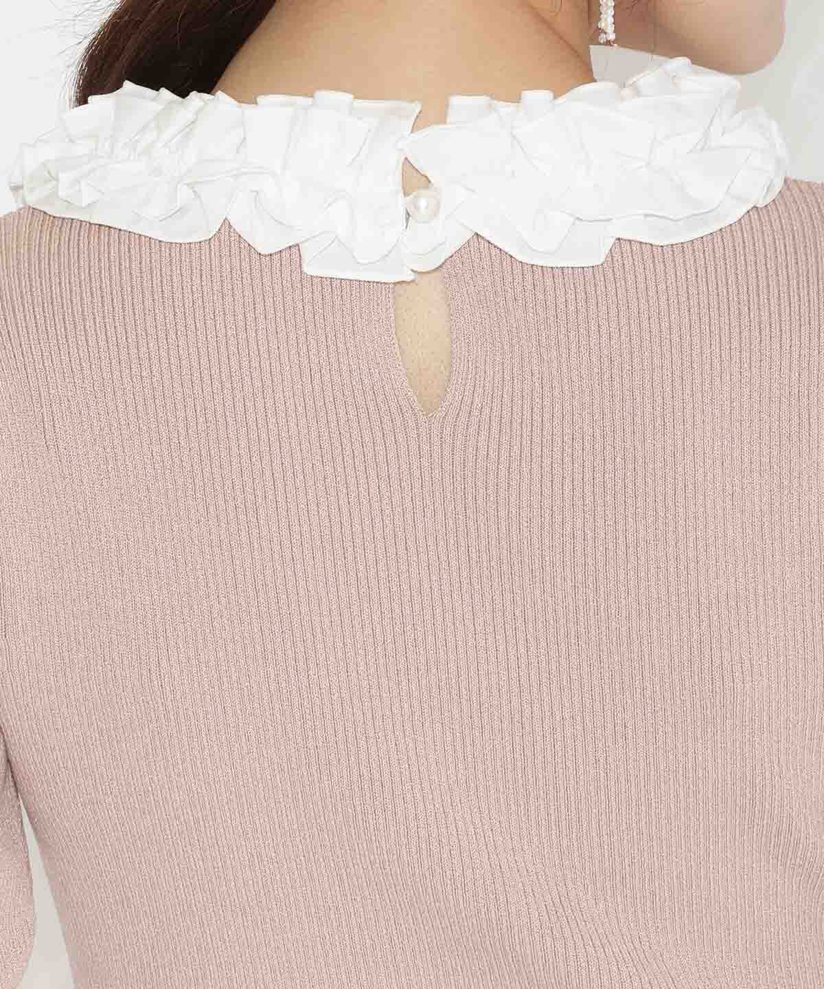 WILLSELECTION「フリル襟リブニット」|ニット・セーター|
