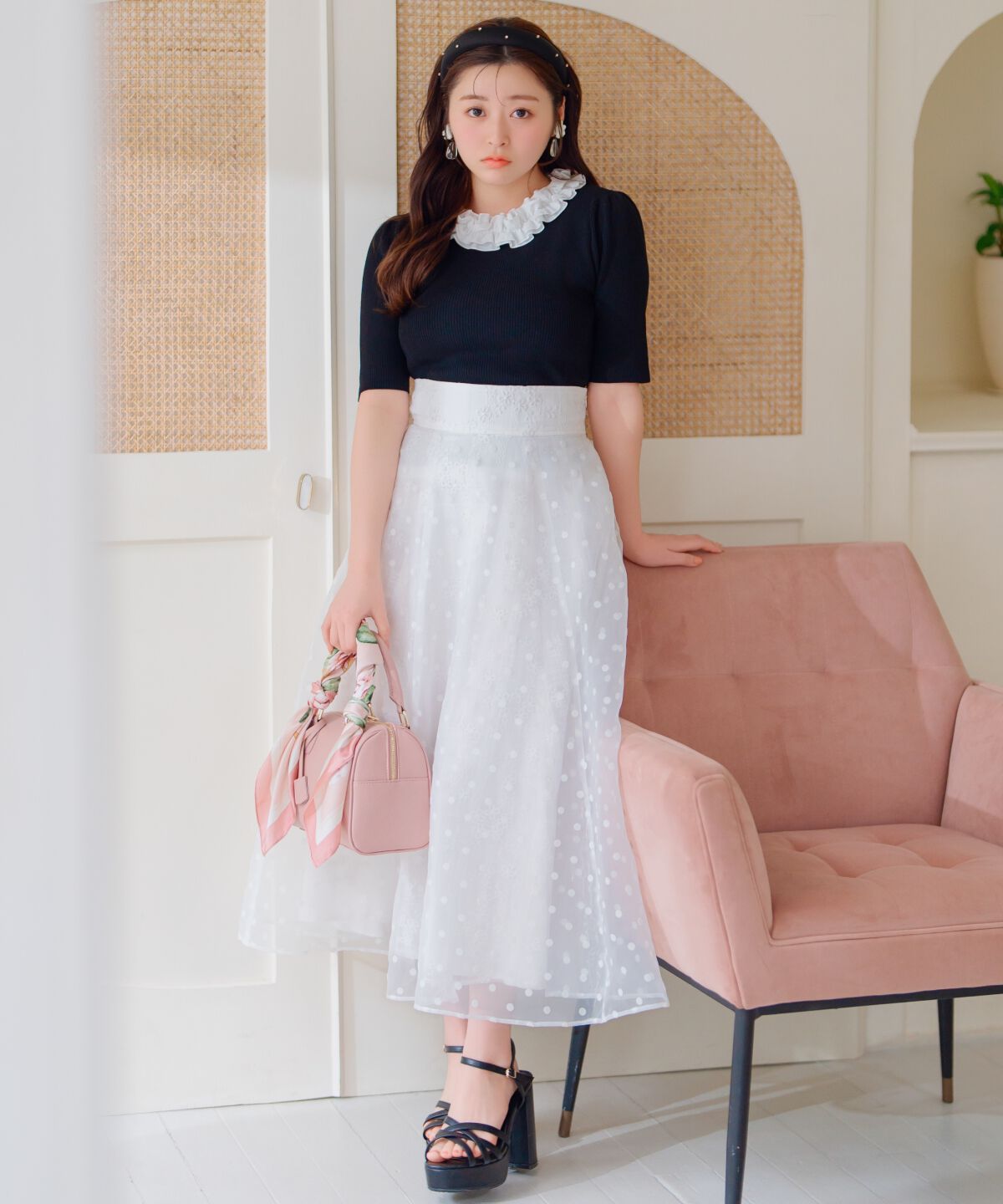 WILLSELECTION「フリル襟リブニット」|ニット・セーター|