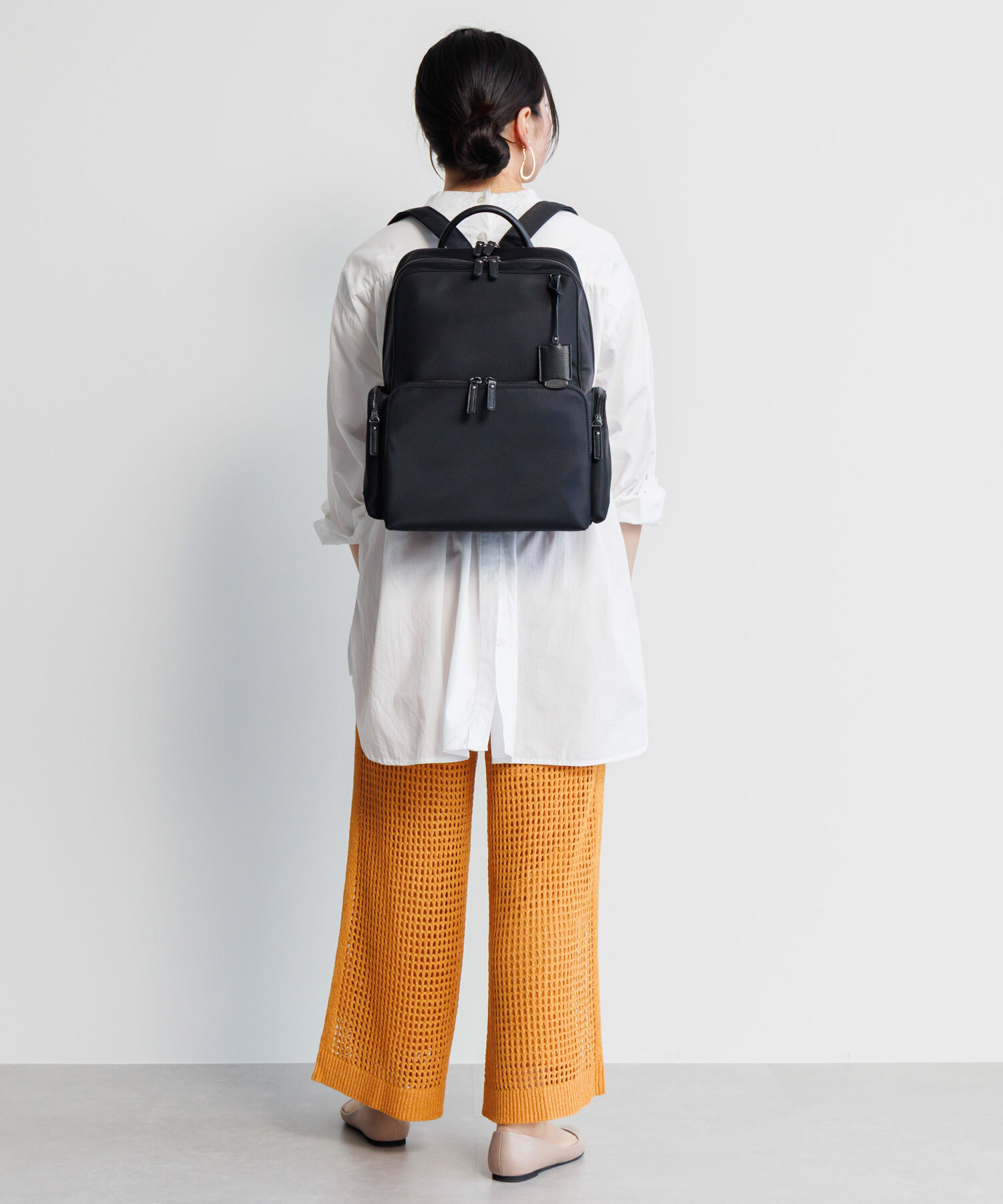 Jewelna Rose「Jewelna Rose フレイヤ・リュック2 エアリィ ワイド リュックサック 16264」|リュック|オールブラック