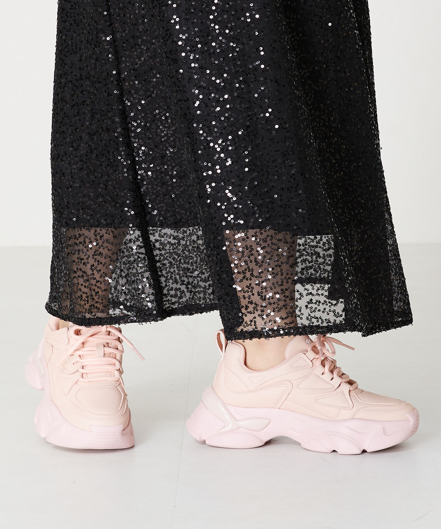 ORiental TRaffic「【トレンド】フレアソールシューレーススニーカー/OT3735 スニーカー 人気 売れてる スポーティー」|スニーカー|