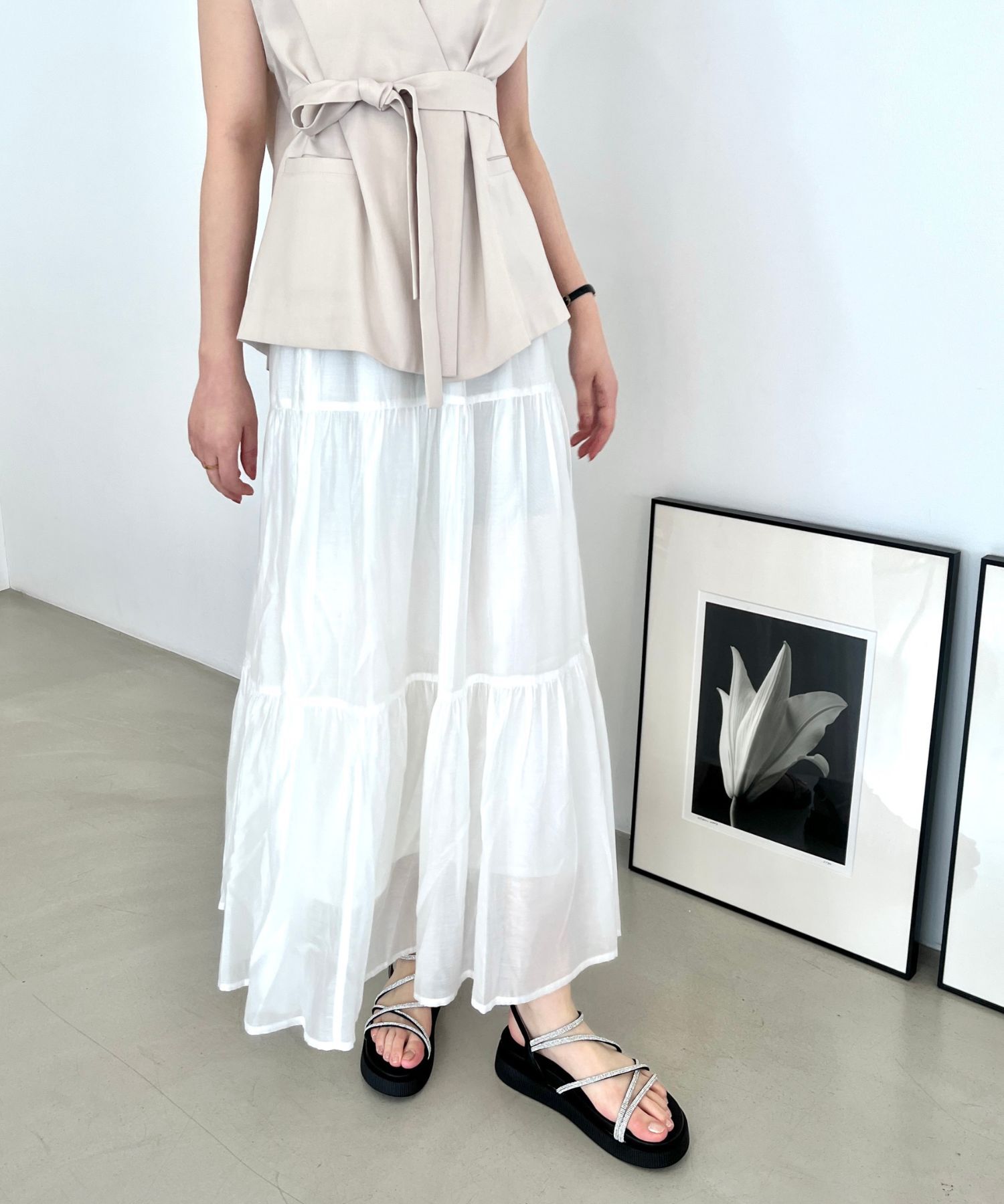 ORiental TRaffic「【追加】ラインストーンストラップサンダル/41217 サンダル 人気 トレンド 売れてる ラインストーン」|サンダル|