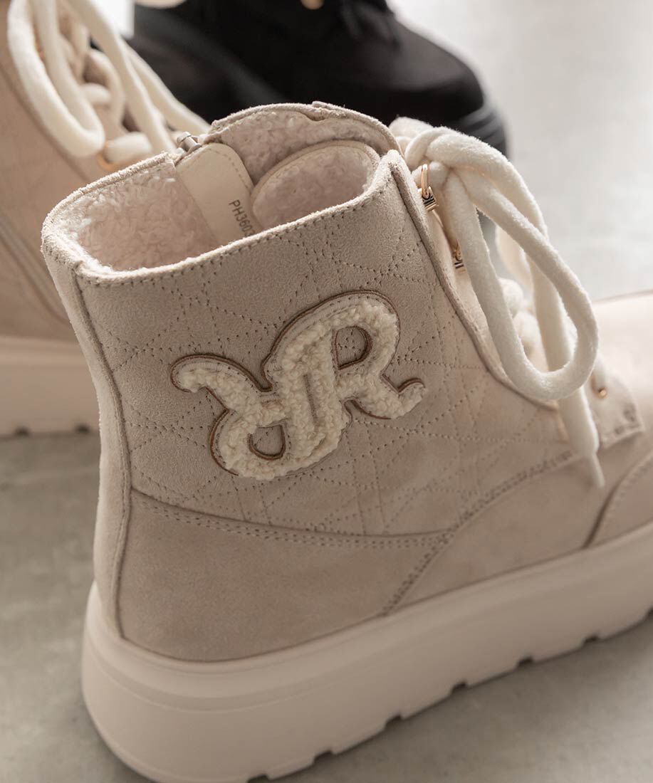  「キルティングデザインハイカットスニーカー」|スニーカー|